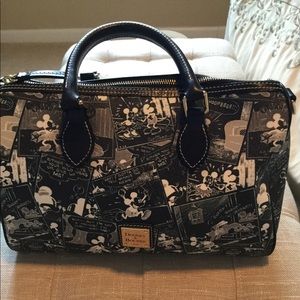 RARE Disney reverse comic strip barrel bag